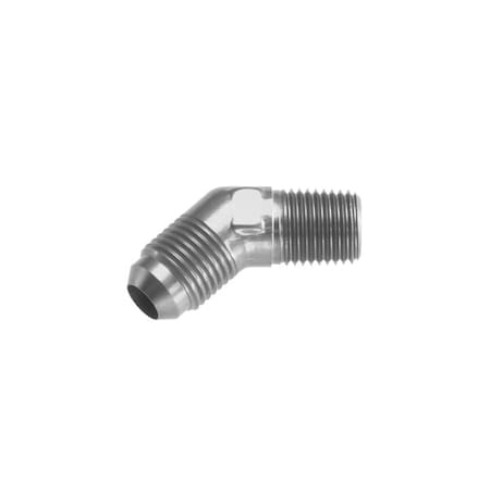 Red Horse Performance -10 45 DEGREE MALE ADAPTER TO -06 (3/8") NPT MALE - CLEAR 823-10-06-5
